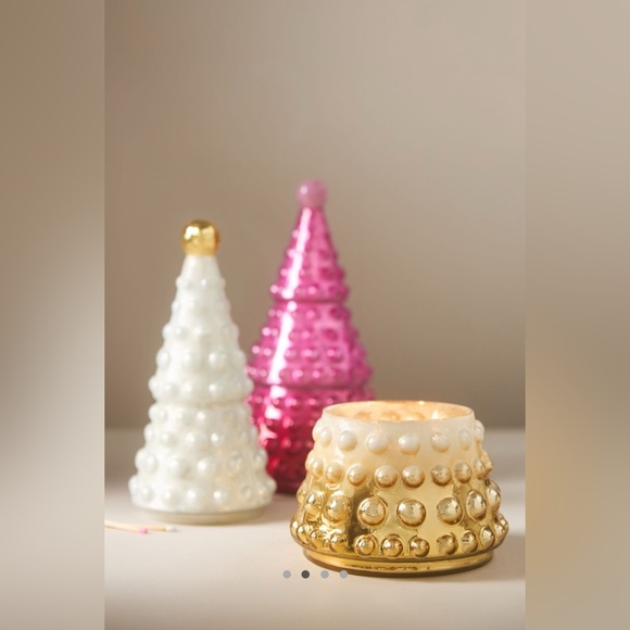 Anthropologie Hallorm Bubble Tree Woody Fresh Balsam &Cedarwood Glass Candle NEW - Picture 3 of 8